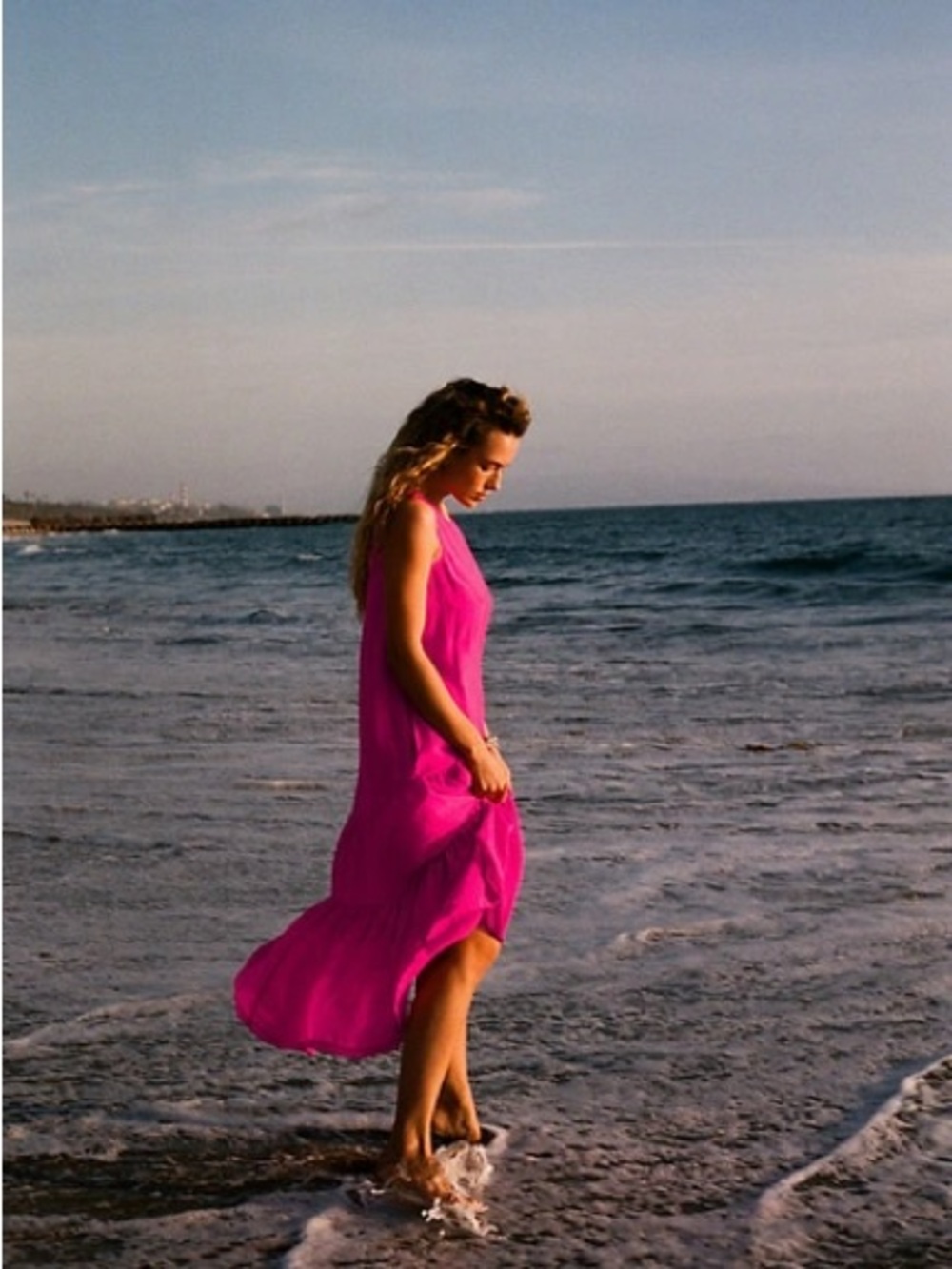 Maeve Marlene Tiered Maxi Dress Pink Size S Anthropologie Midi Dress